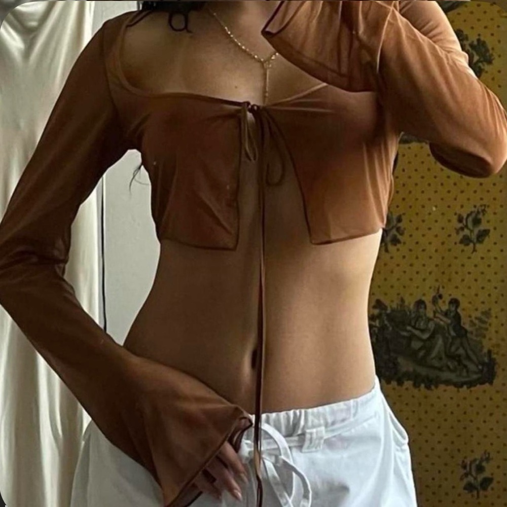 Mirror Palais Corset Cover Brown